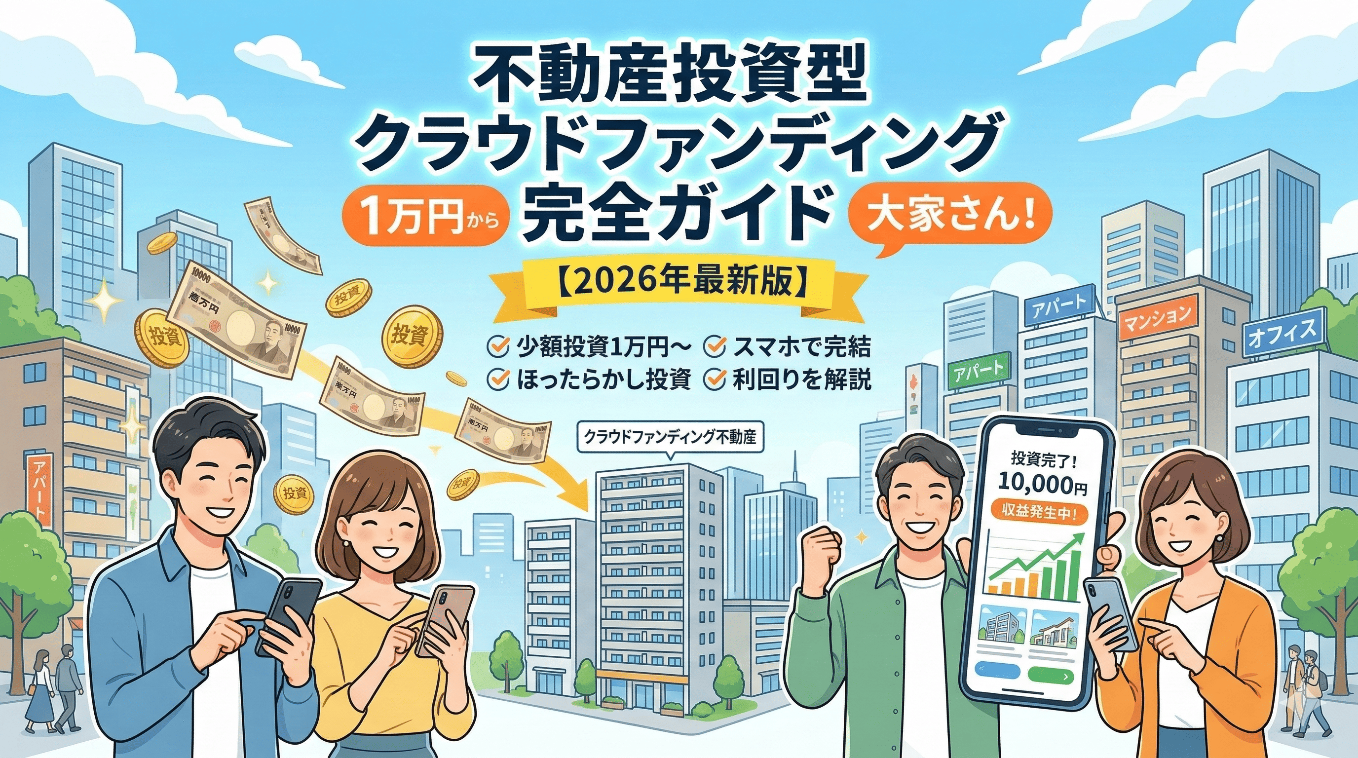 1万円から大家さん！不動産投資型クラウドファンディング完全ガイド【2026年最新版】