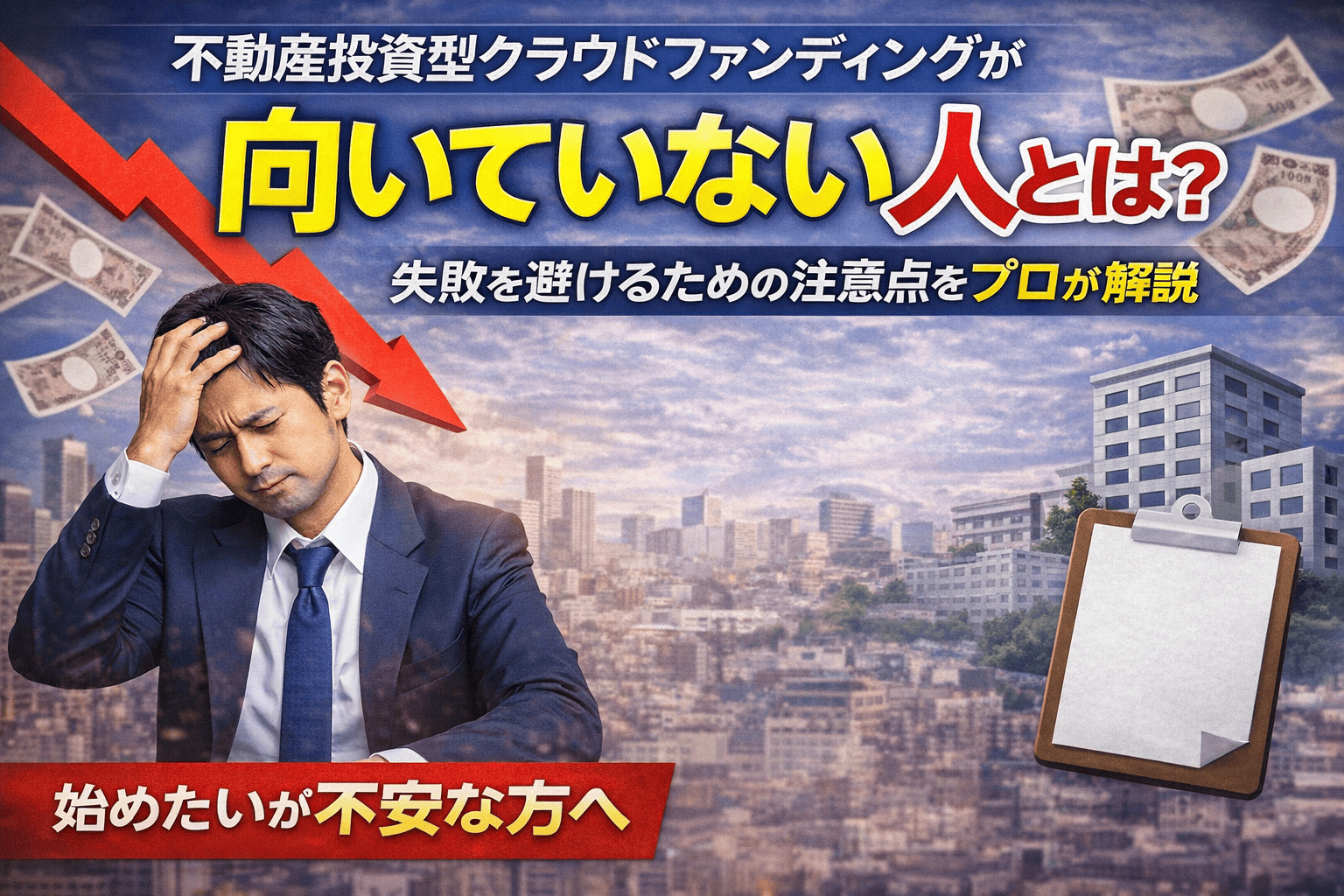不動産投資型クラウドファンディングが向いていない人とは？失敗を避けるための注意点をプロが解説