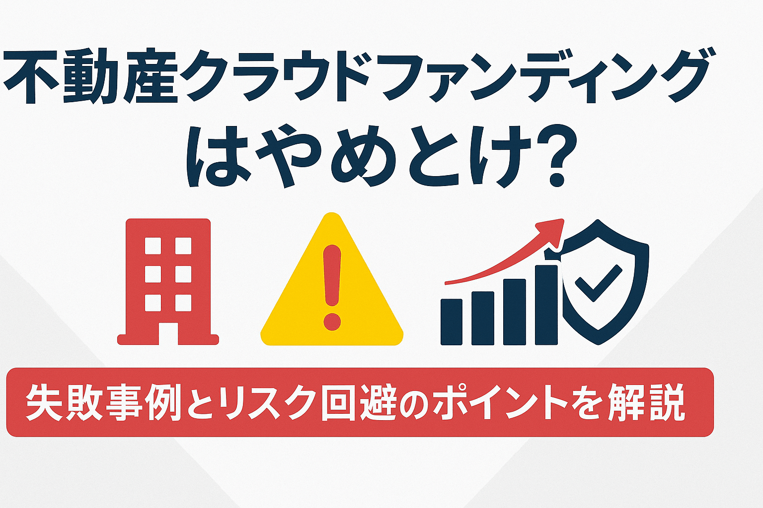 不動産クラウドファンディングはやめとけ？失敗事例とリスク回避のコツを徹底解説